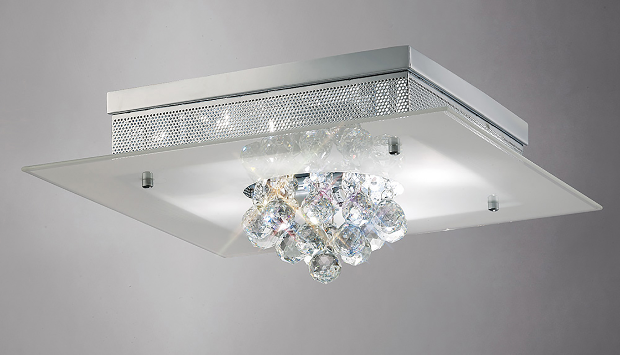 IL31470  Tabitha Crystal Square  Flush Ceiling 4 Light